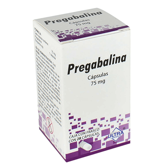 PREGABALINA CAPSULAS 75 MG FRASCO C/28
