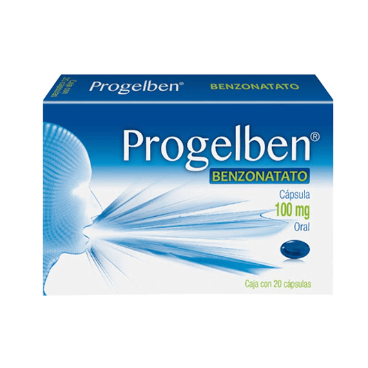 PROGELBEN (BENZONATATO) CAPSULAS 100 MG CAJA C/20