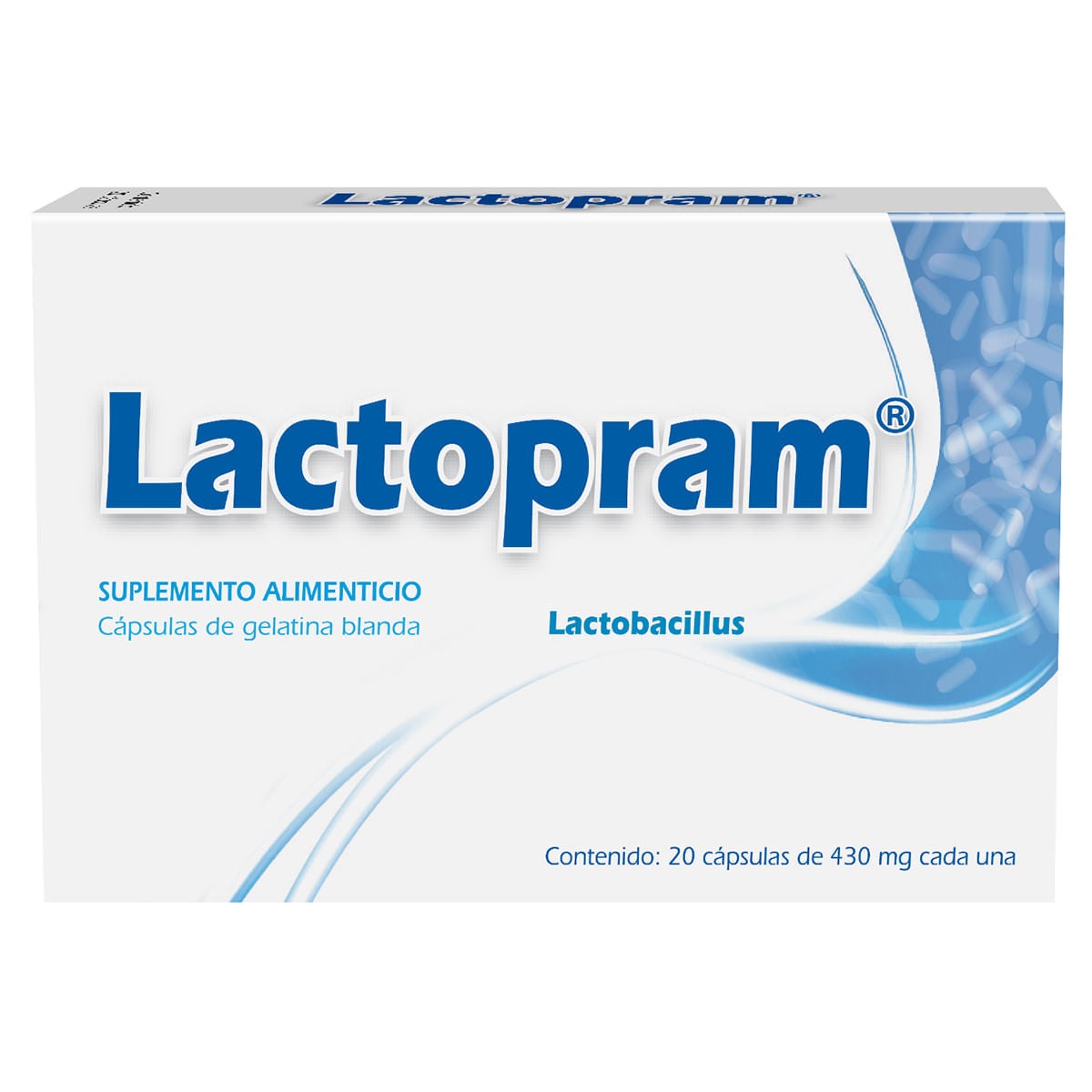 LACTOPRAM LACTOBASILOS 430 MG CAJA CON 20 CÁPSULAS