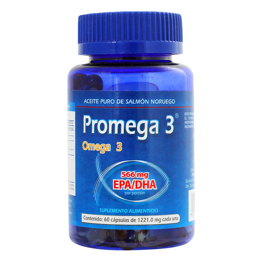 PROMEGA 3 OMEGA 566 MG 60 CAPSULAS DE 1221.0 MG