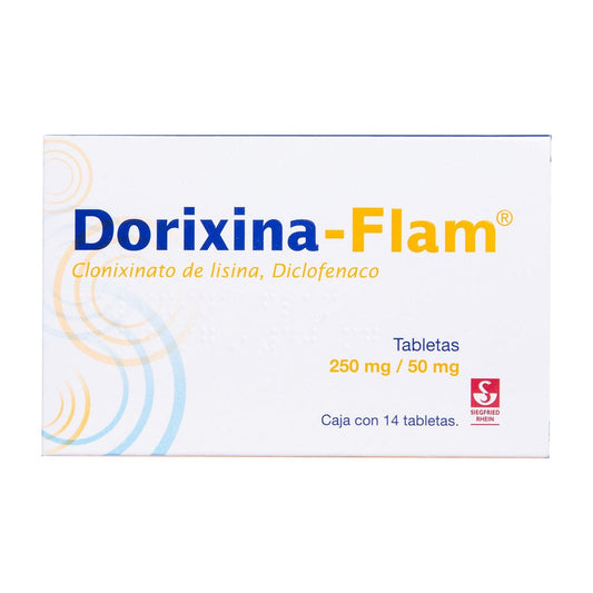 DORIXINA FLAM (DICLOFENACO/METOCARBAMOL) 250 MG/50 MG C/14 TABLETAS