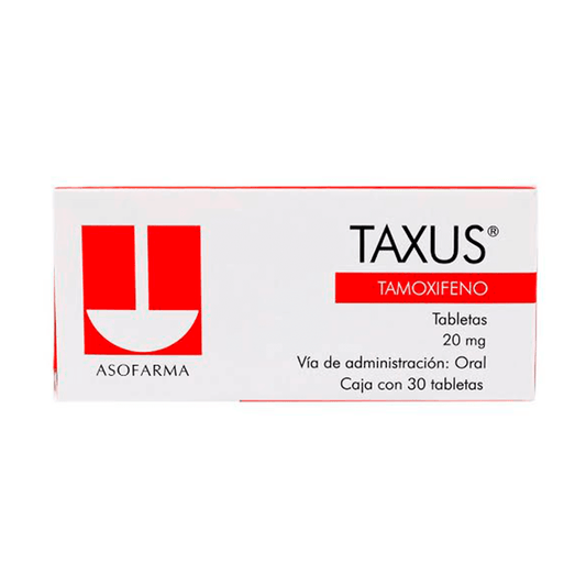 TAXUS (TAMOXIFENO) TABLETAS 20 MG CAJA C/30