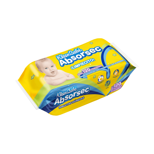TOALLITAS KLEEN BEBE ABSORSEC C/120