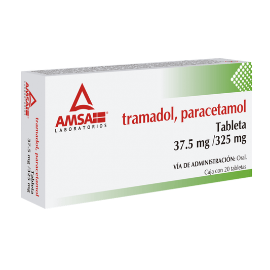 TRAMADOL / PARACETAMOL TABLETAS 37.5 MG / 325 MG CAJA C/20