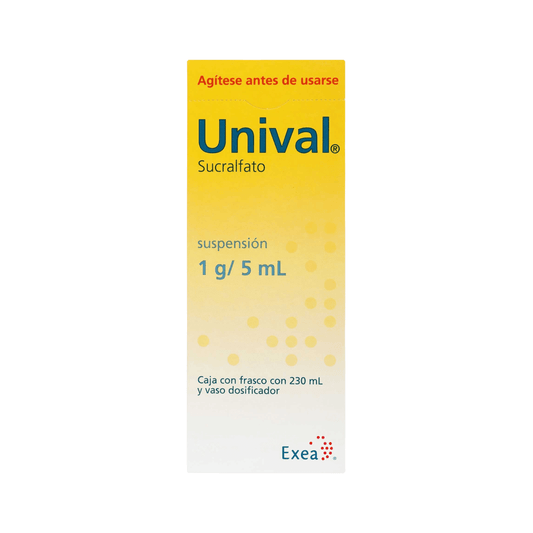 UNIVAL (SUCRALFARTO) SUSPENSION 1 G/5 ML FRASCO C/230 ML