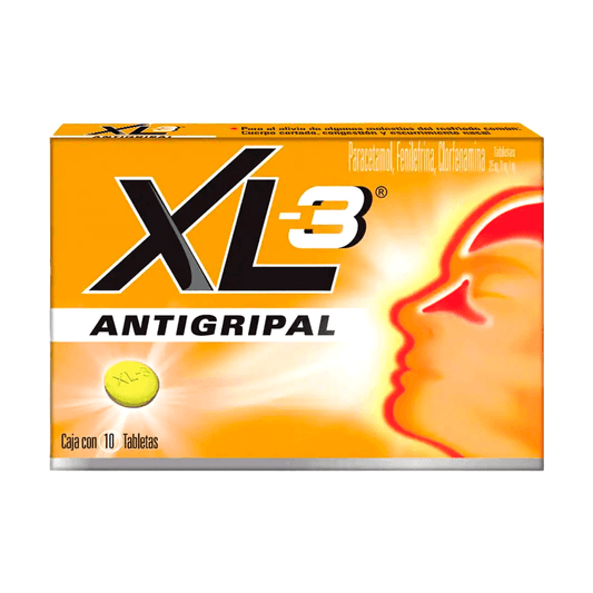 XL-3 ANTIGRIPAL (PARACETAMOL, FENILEFRINA, CLORFENAMINA) TABLETAS CAJA C/10