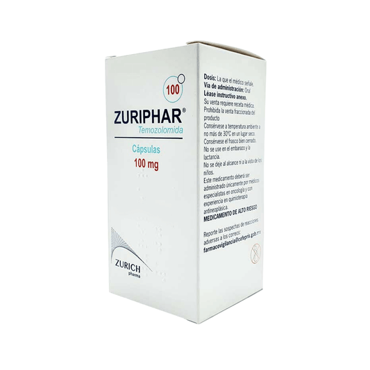 ZURIPHAR (TEMOZOLAMIDA) CAPSULAS 100 MG