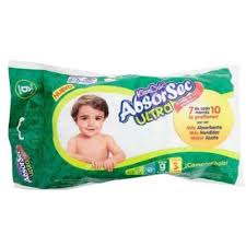 K CLARK PAÑAL KLEEN BEBÉ ABSORSEC ULTRA GRANDE 3 PIEZAS