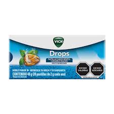 VICK DROPS MENTOL 40G 20 PASTILLAS