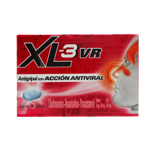 XL-3 VR 24 TABLETAS ANTIGRIPAL CON ACCION ANTIVIRAL