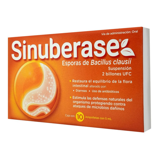sinuberase probióticos 2 billones de ufc 10 ampolletas