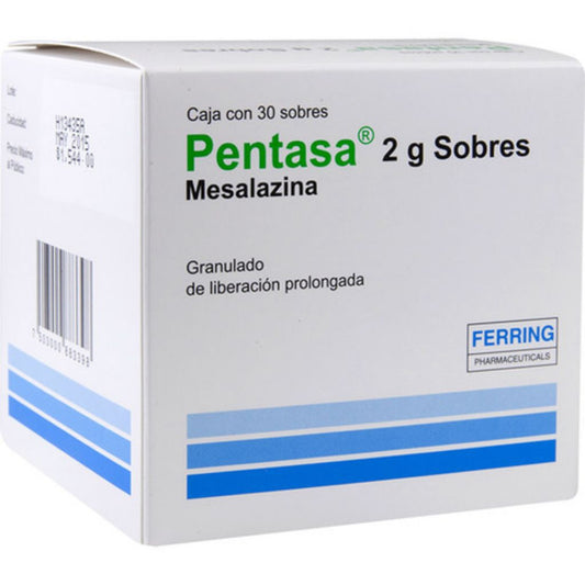 PENTASA GRANULADO 2G LIBERACIÓN PROLONGADA CAJA CON 30 SOBRES