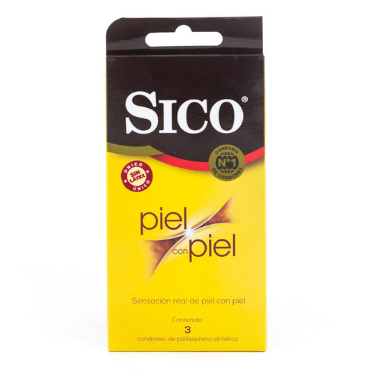 sico condones sin látex piel con piel 3 condones