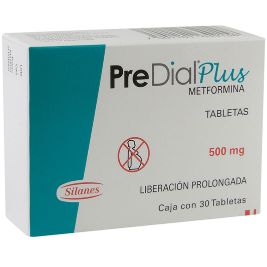 PREDIAL PLUS 500 MG CAJA CON 30 TABLETAS