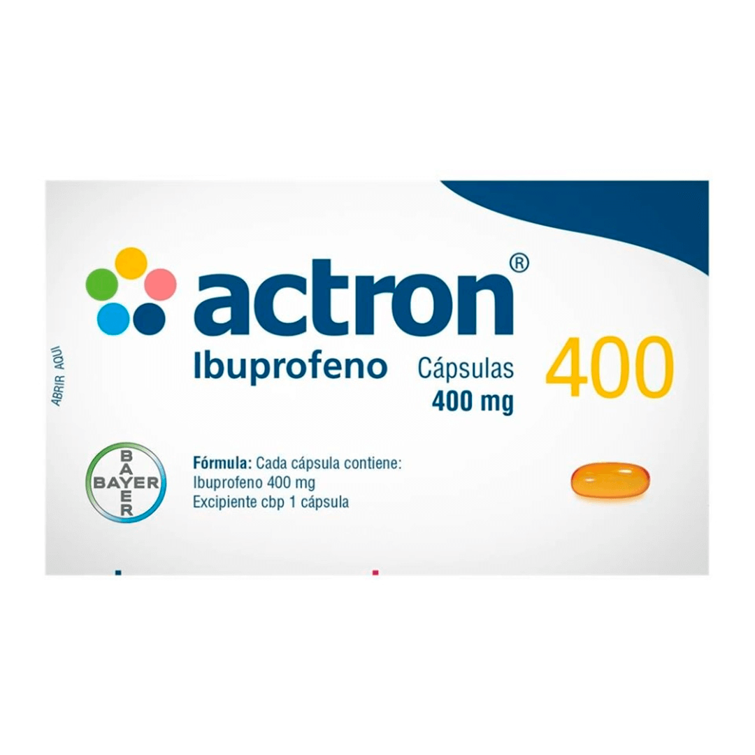 ACTRON (IBUPROFENO) CAPSULAS 400 MG CAJA C/10