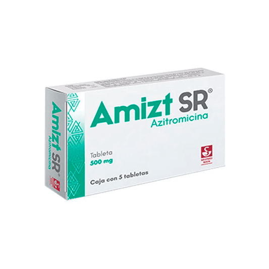 AMIZT SR (AZITROMICINA) TABLETAS 500 MG CAJA C/3