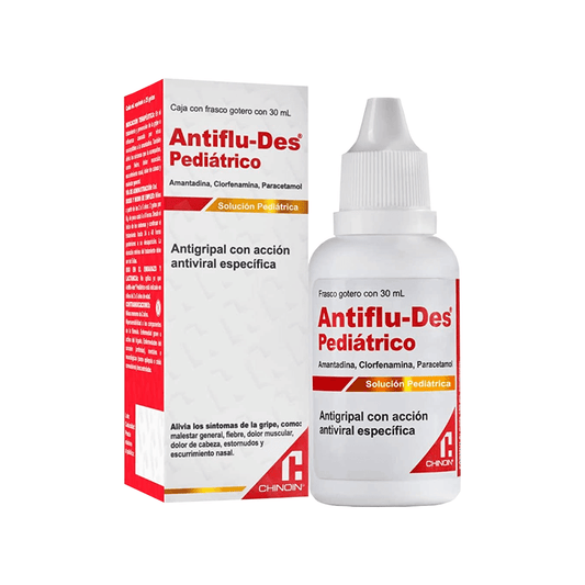 ANTIFLU-DES PEDIATRICO (AMANTIDINA/CLORFENAMINA,PARACETAMOL) FRASCO C/30 ML