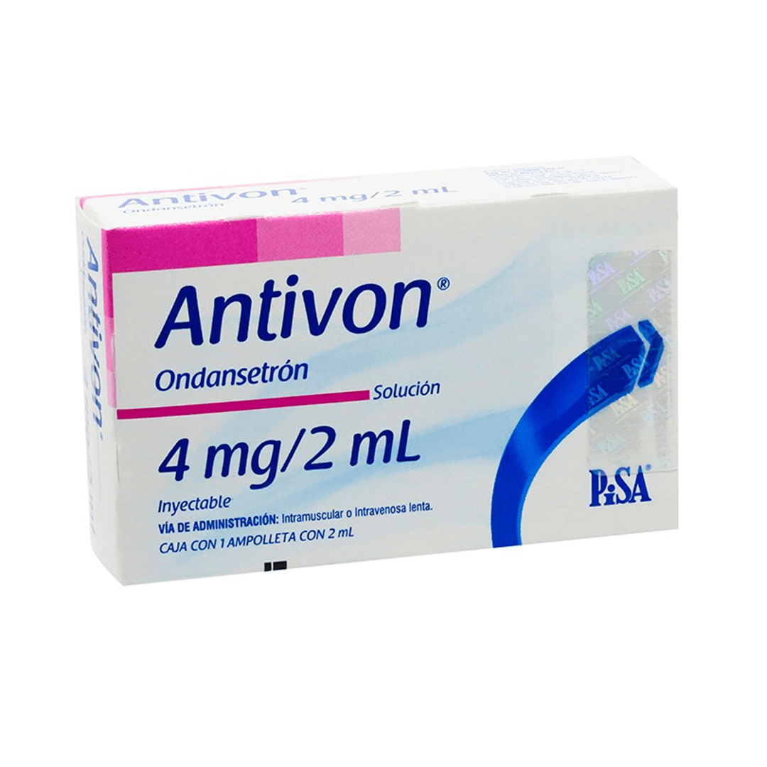 ANTIVON (ONDANSETRON) 4 MG/ 2 ML AMPOLLETAS