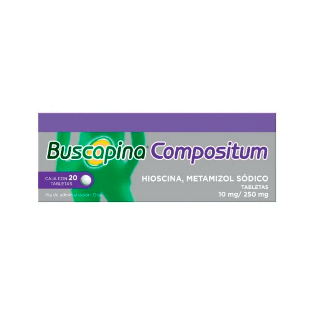 BUSCAPINA COMPOSITUM (HIOSCINA/METAMIZOL SODICO) TABLETAS CAJA C/20