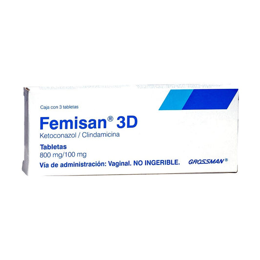 BAUSCH & LOMB FEMISAN 3D 800/100 MG VAGINAL 3 TABLETAS