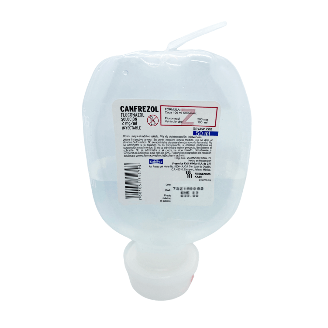 CANFREZOL (FLUCONAZOL) INYECTABLE 200 MG /100 ML 50 ML