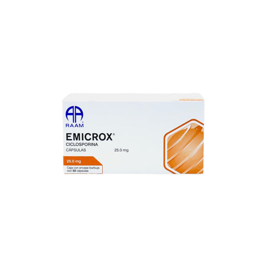CICLOSPORINA 25 MG 50 CÁPSULAS