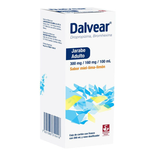 DALVEAR JARABE ADULTO SABOR MIEL LIMA LIMÓN FRASCO CON 200 ML