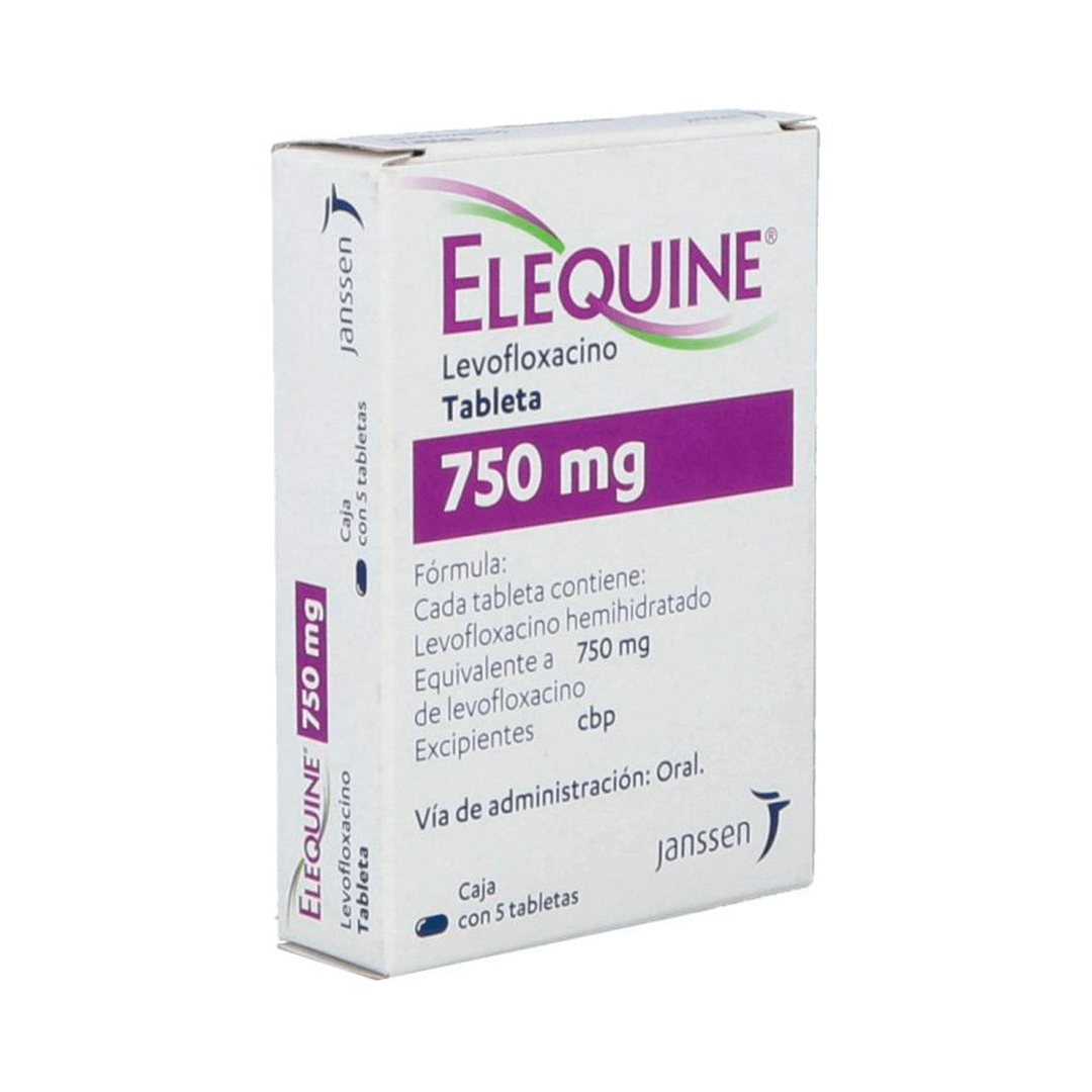 ELEQUINE (LEVOFLOXACINO) TABLETAS 750 MG CAJA C/5