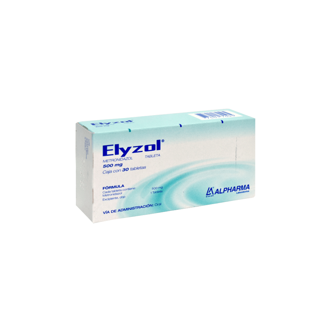 ELYZOL (METRONIDAZOL) TABLETAS 500 MG CAJA C/30