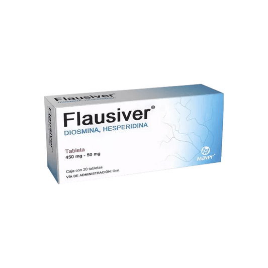 FLAUSIVER (DIOSMINA/HESPERIDINA) TABLETAS 450 MG/50 MG CAJA C/20