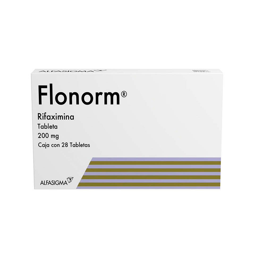 FLONORM (RIFAXIMINA) TABLETAS 200 MG CAJA C/28