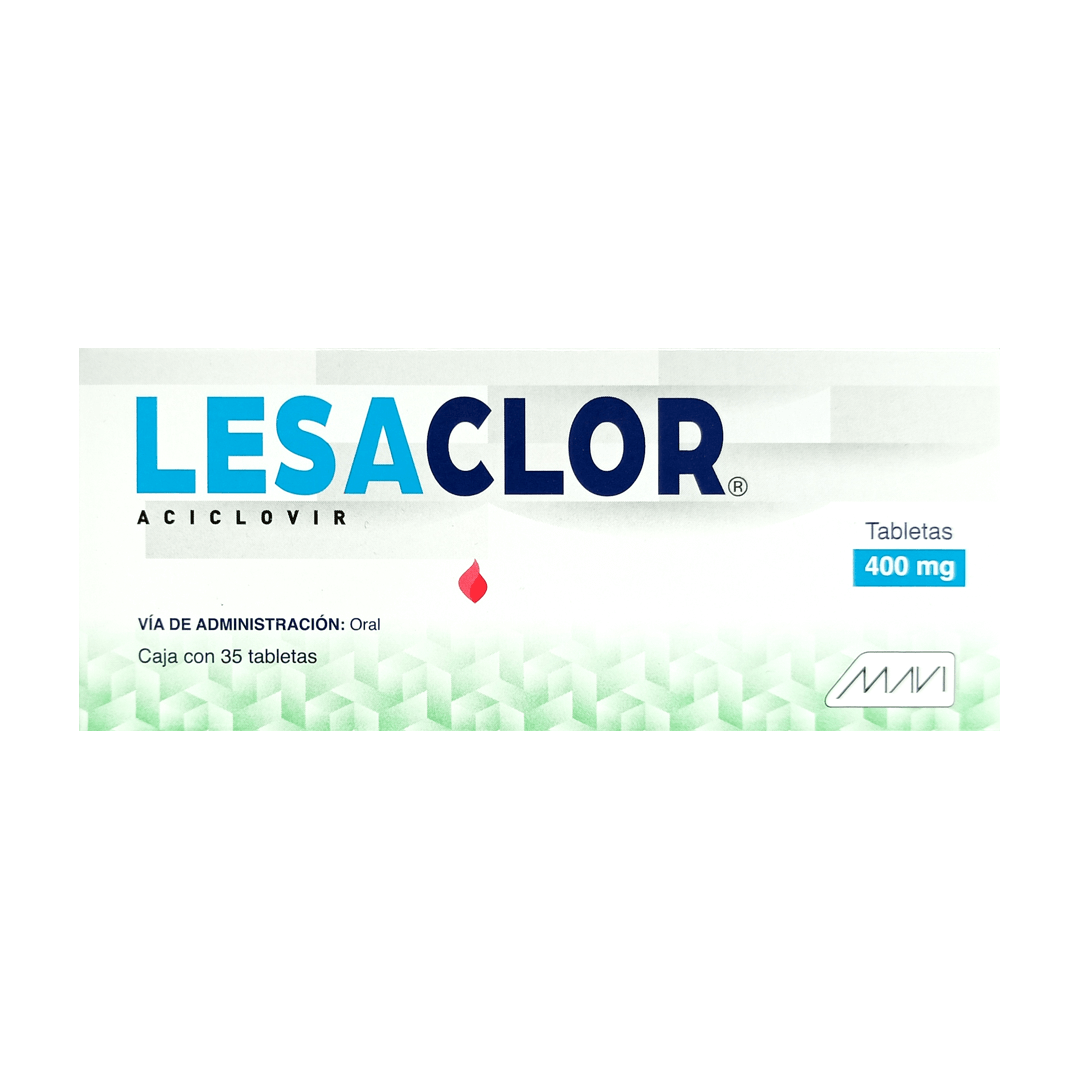LESACLOR (ACICLOVIR) TABLETAS 400 MG CAJA C/35