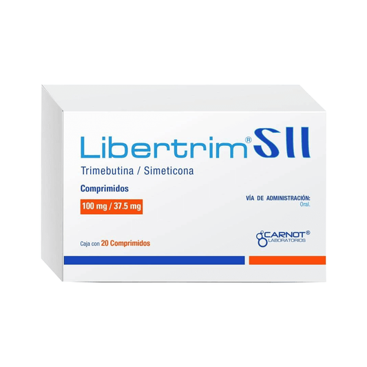 LIBERTRIM SII (TRIMEBUTINA/DIMETICONA) COMPRIMIDOS 100 MG/ 37.5 MG CAJA C/20