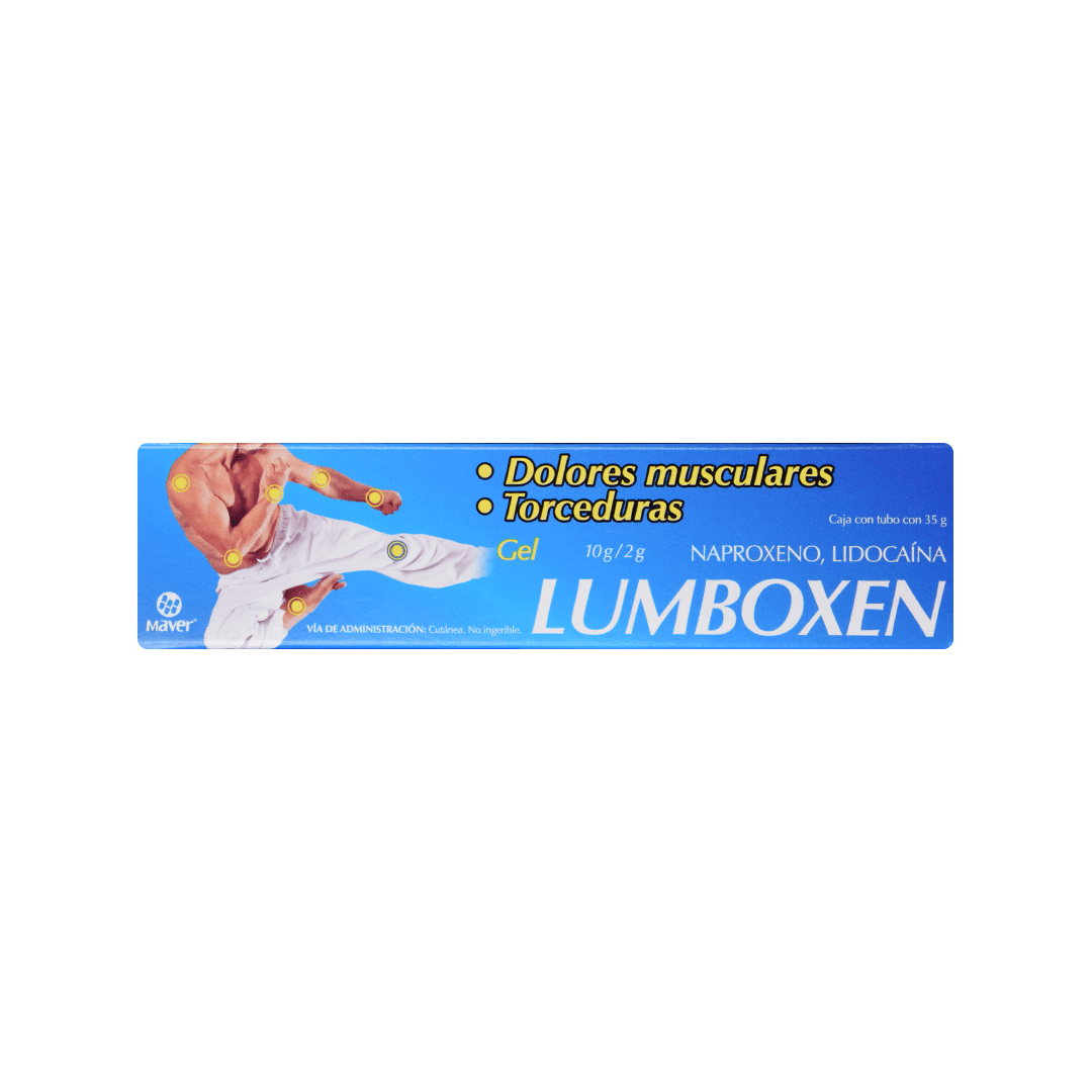 LUMBOXEN AZUL (NAPROXENO/LIDOCAINA) GEL 10 G/2 G TUBO C/35 G