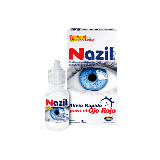 NAZIL (CLORHIDRATO DE NAFAZOLINA) SOLUCION OFTALMOLOGICA FRASCO C/15 ML