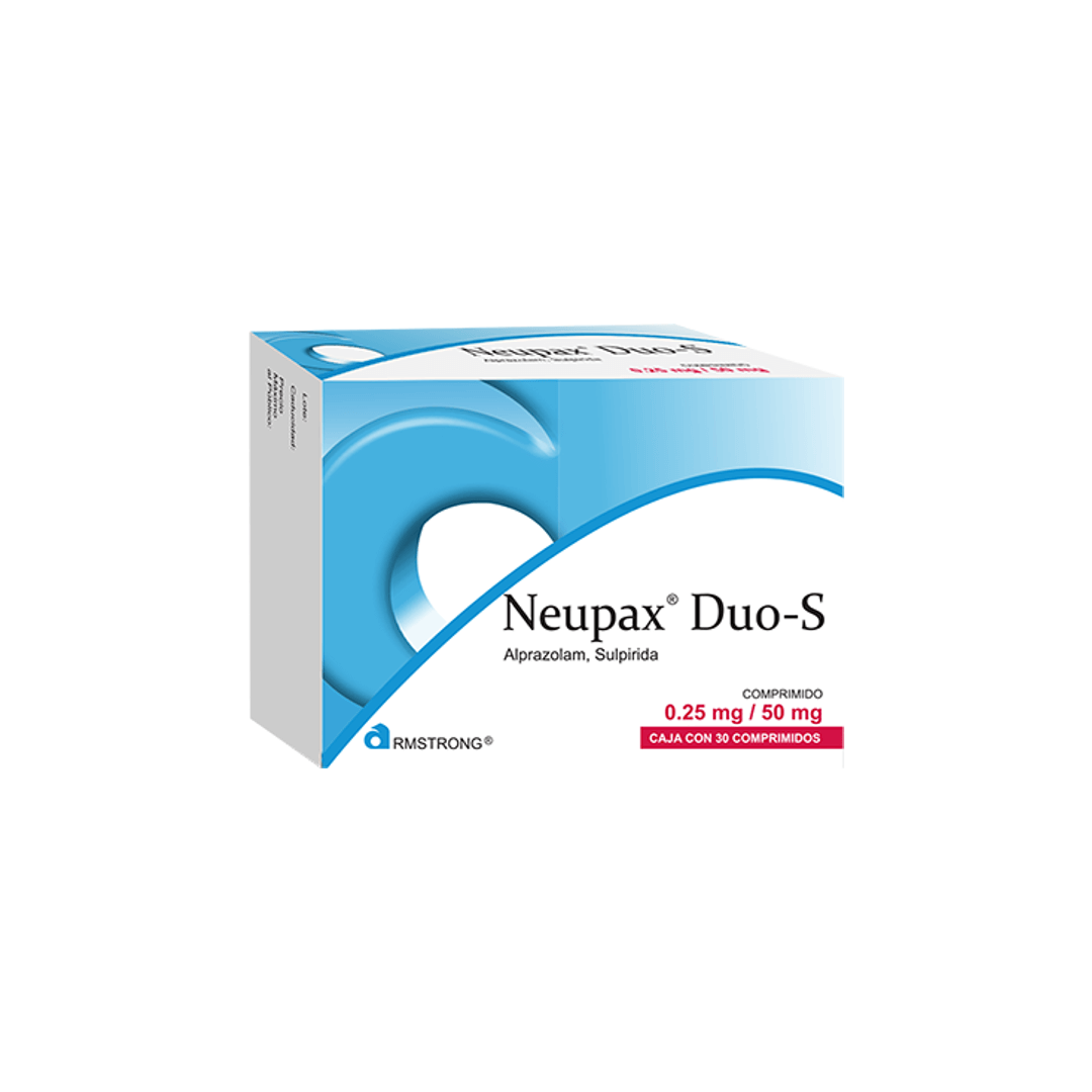 NEUPAX DUO-S (ALPRAZOLAM, SULPIRIMIDA) COMPRIMIDOS 0.25 MG/50 MG CAJA C/30