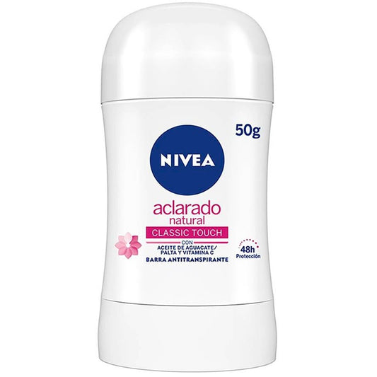 NIVEA ANTITRANSPIRANTE ACLARADO NATURAL CLASSIC TOUCH BARRA 50 G