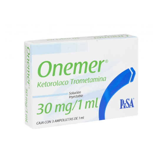 ONEMER (KETOROLACO) 30 MG/1 ML CAJA C/3