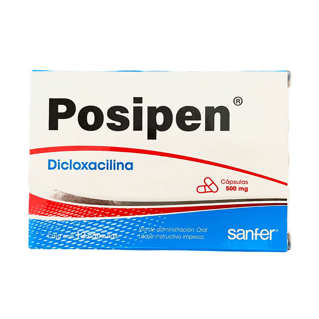 POSIPEN (DICLOXACILINA) CAPSULAS 500 MG CAJA C/12