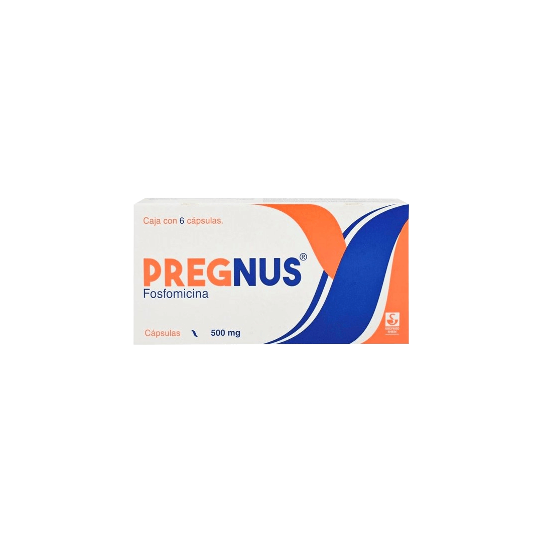 PREGNUS (FOSFOMICINA) CAPSULAS 500 MG CAJA C/6