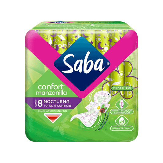 SABA TOALLA CONFORT NOCTURNA C/8