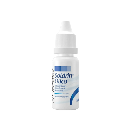 SOLDRIN OTICO (HIDROCORTISONA, CLORANFENICOL, BENZOCAINA) GOTERO C/10 ML