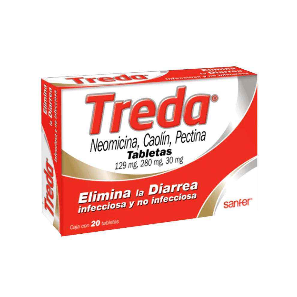 TREDA (NEOMICINA/CAOLIN/PECTINA) TABLETAS CAJA C/20 One Pharmacy