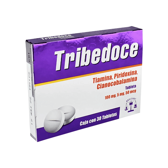 TRIBEDOCE (TIAMINA/PIRIDOXINA/CIANOCOBALAMINA) TABLETAS 100 MG/5 MG/50