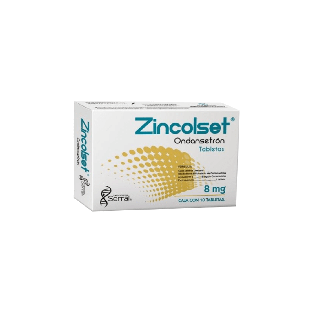 ZINCOLSET (ONDANSETRON) TABLETAS 8 MG CAJA C/10