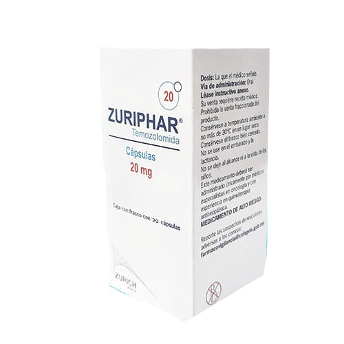ZURIPHAR (TEMOZOLAMIDA) 20 MG 20 TABLETAS