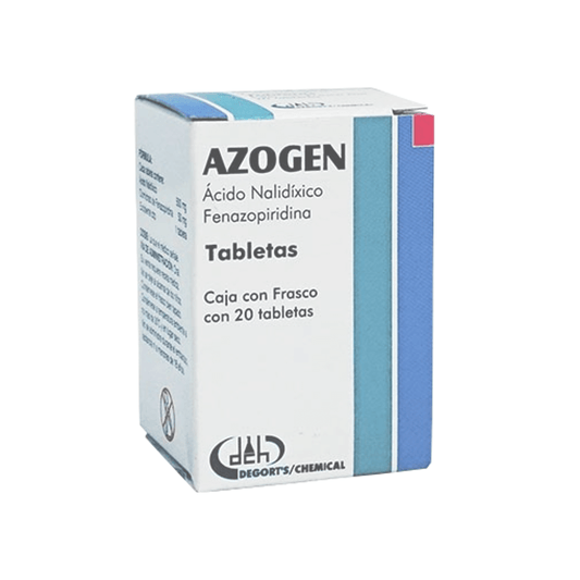 AZOGEN (ACIDO NALIDIXICO /FENAZOPIRIDINA) TABLETAS 500 MG/50 MG CAJA C/20