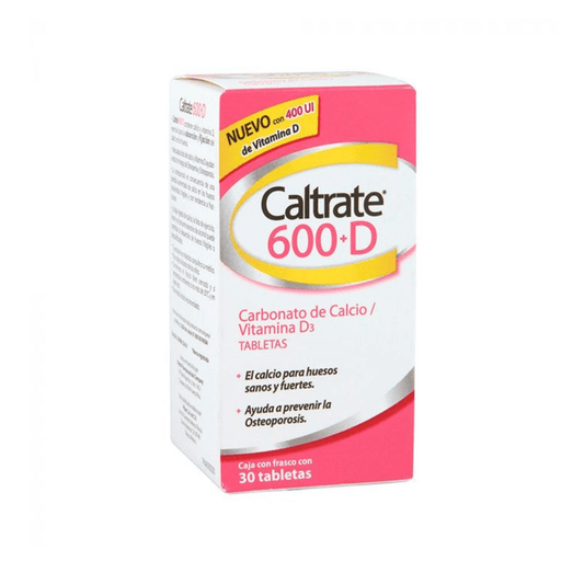 CALTRATE 600+D FRASCO C/30 TABLETAS