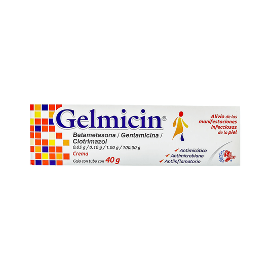 GELMICIN (BETAMETASONA/GENTAMICINA/CLOROTRIMAZOL) 0.5 G/0.1 G/100 G TUBO C/40 G