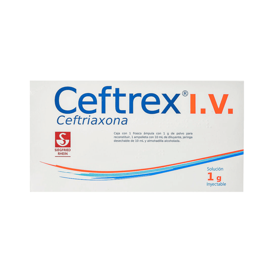 CEFTREX IV (CEFTRIAXONA) 1 FRASCO AMPOLLETA 1 G
